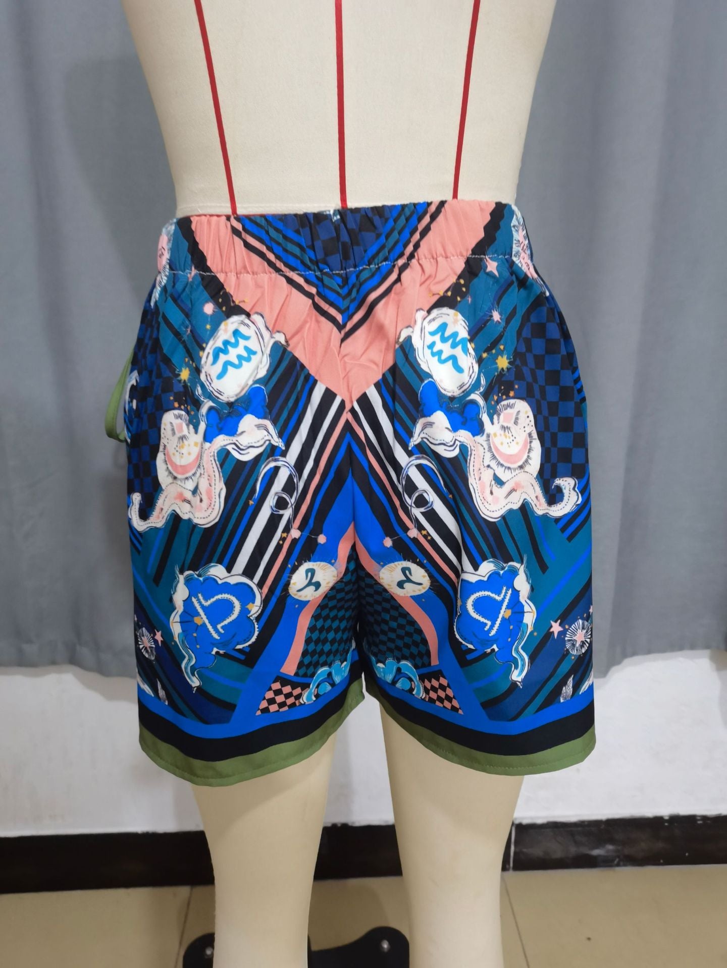 Jungle Safari Print Wrap Mini Skirt with Side Tie