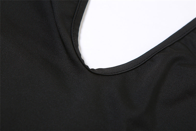 Halter Neck Plunge Backless Bodycon Romper