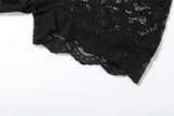  Floral Lace Sleeveless Plunge V-Neck Romper