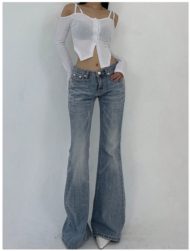 Women's Low Rise Flare Denim Jeans