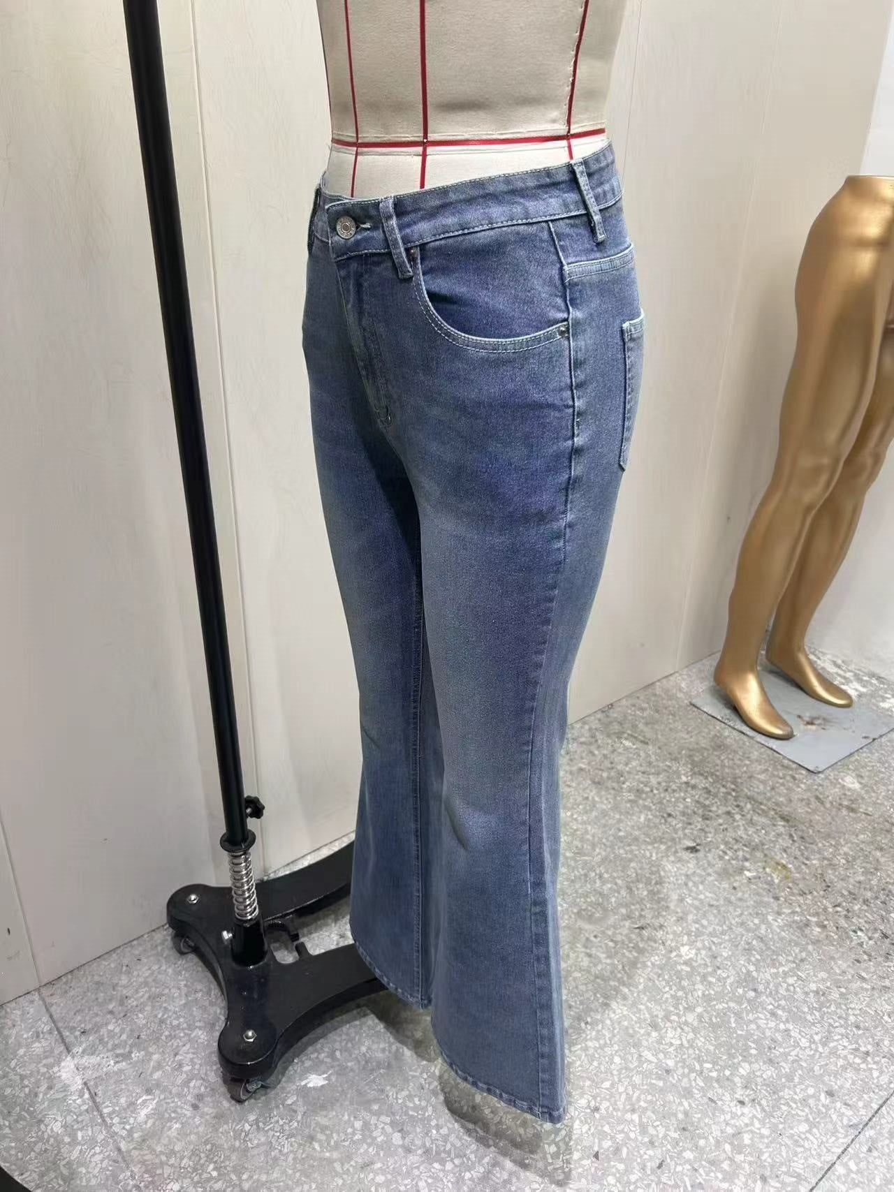 Women's Low Rise Flare Denim Jeans