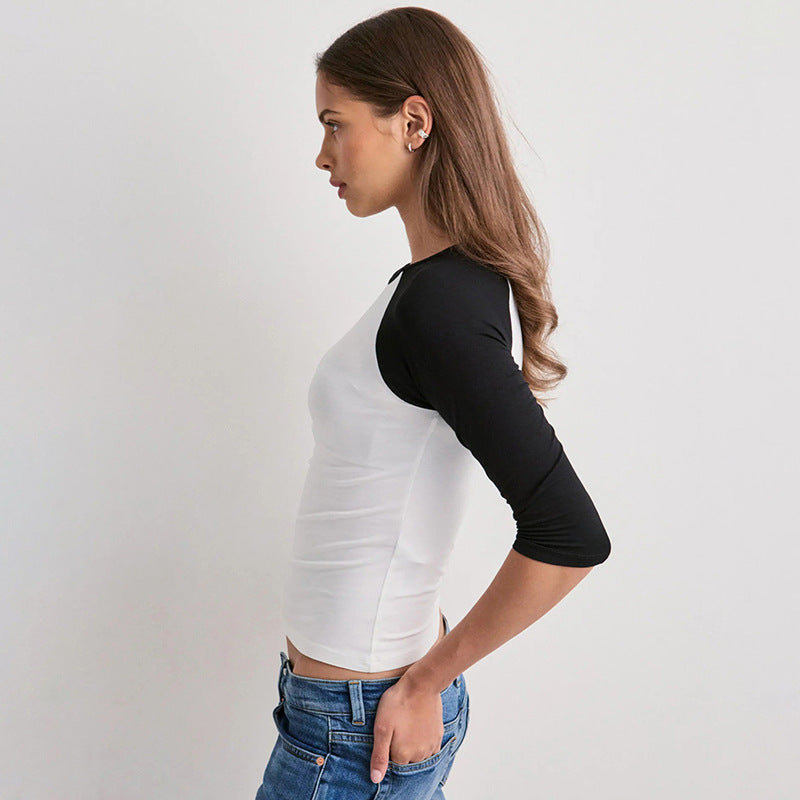 Women's Contrast Raglan Sleeve Tee