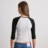 Women's Contrast Raglan Sleeve Tee