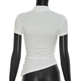 Women's Ruched V-Neck Slim Fit Tee