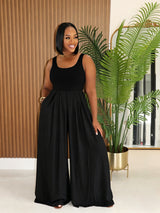Sleeveless Wide Leg Jumpsuit