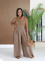 Sleeveless Wide Leg Jumpsuit