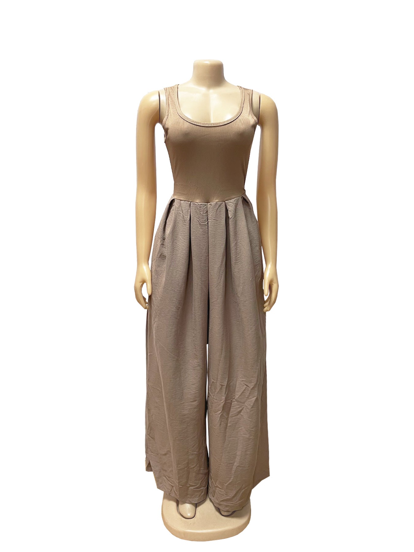 Sleeveless Wide Leg Jumpsuit