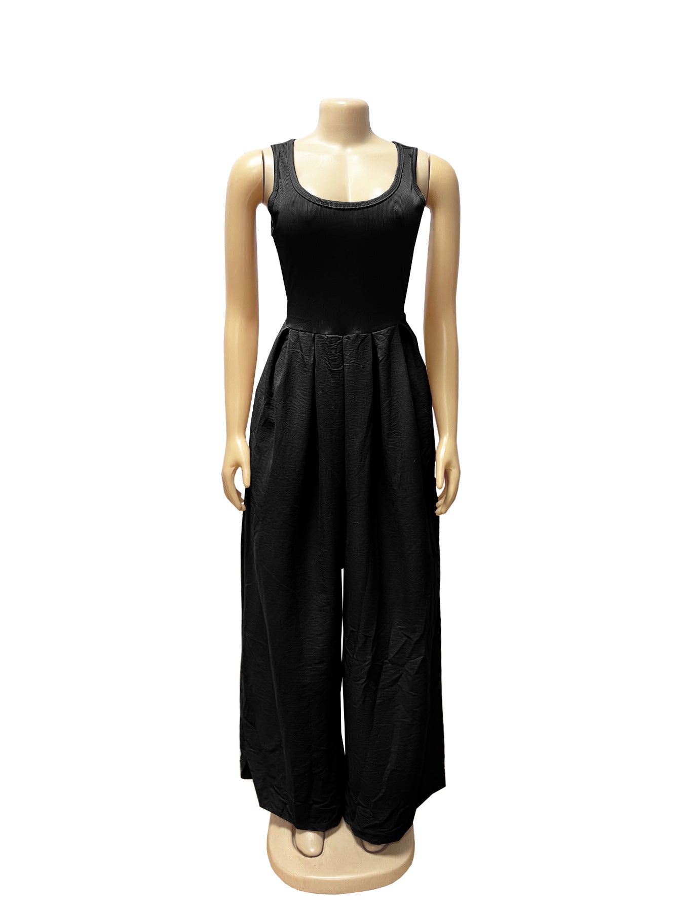 Sleeveless Wide Leg Jumpsuit