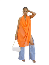 Draped Halter Cover Up Top