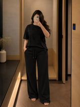 Relaxed Tee & Wide Leg Pants Set