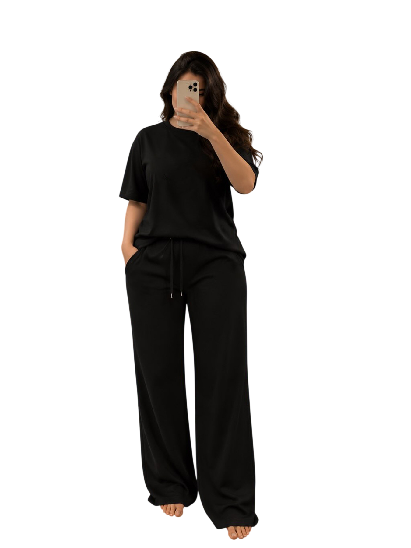 Relaxed Tee & Wide Leg Pants Set