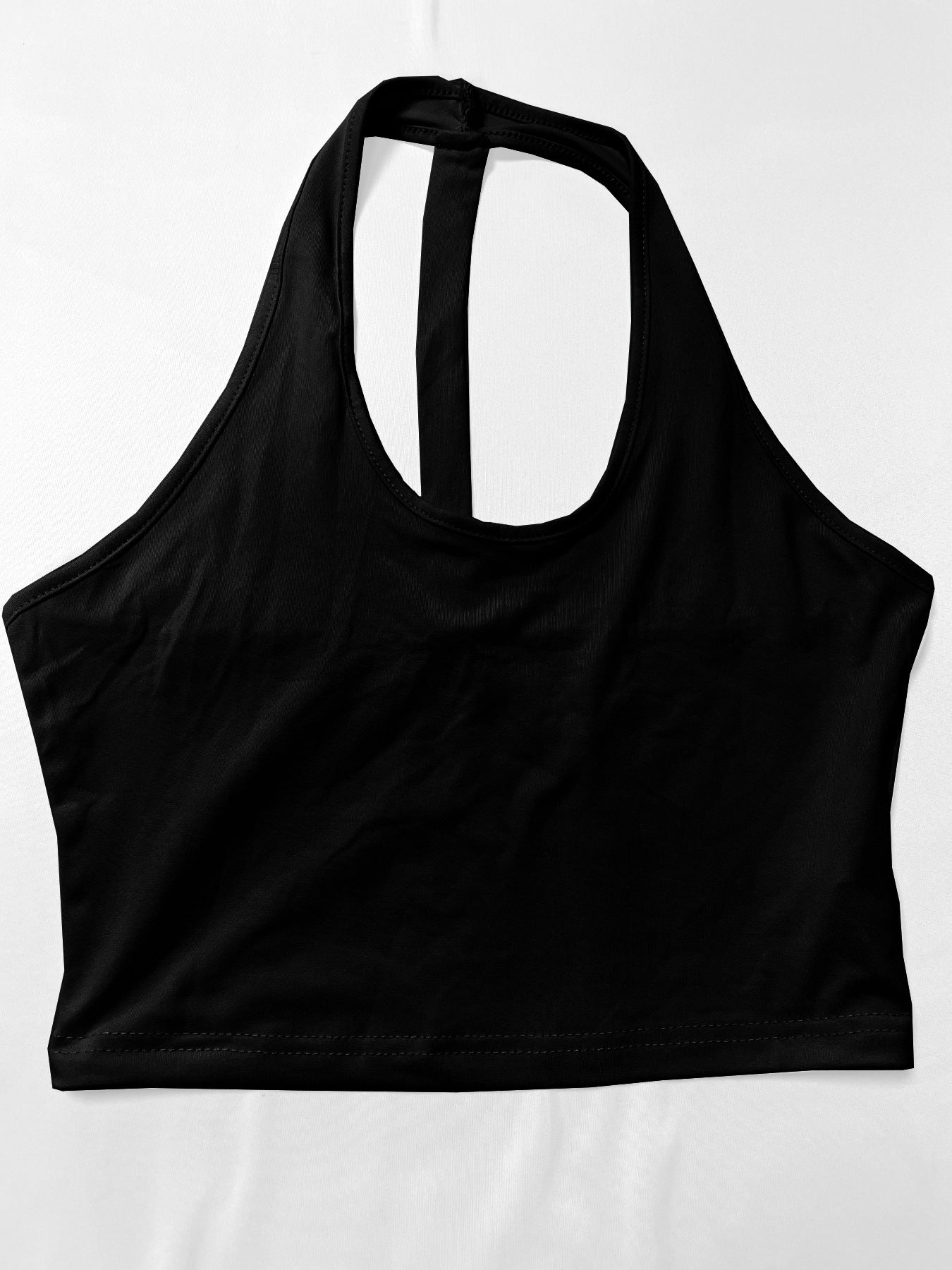Halter Crop Top & Wide Leg Pants Set
