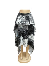 Gingham High Low Ruffle Skirt