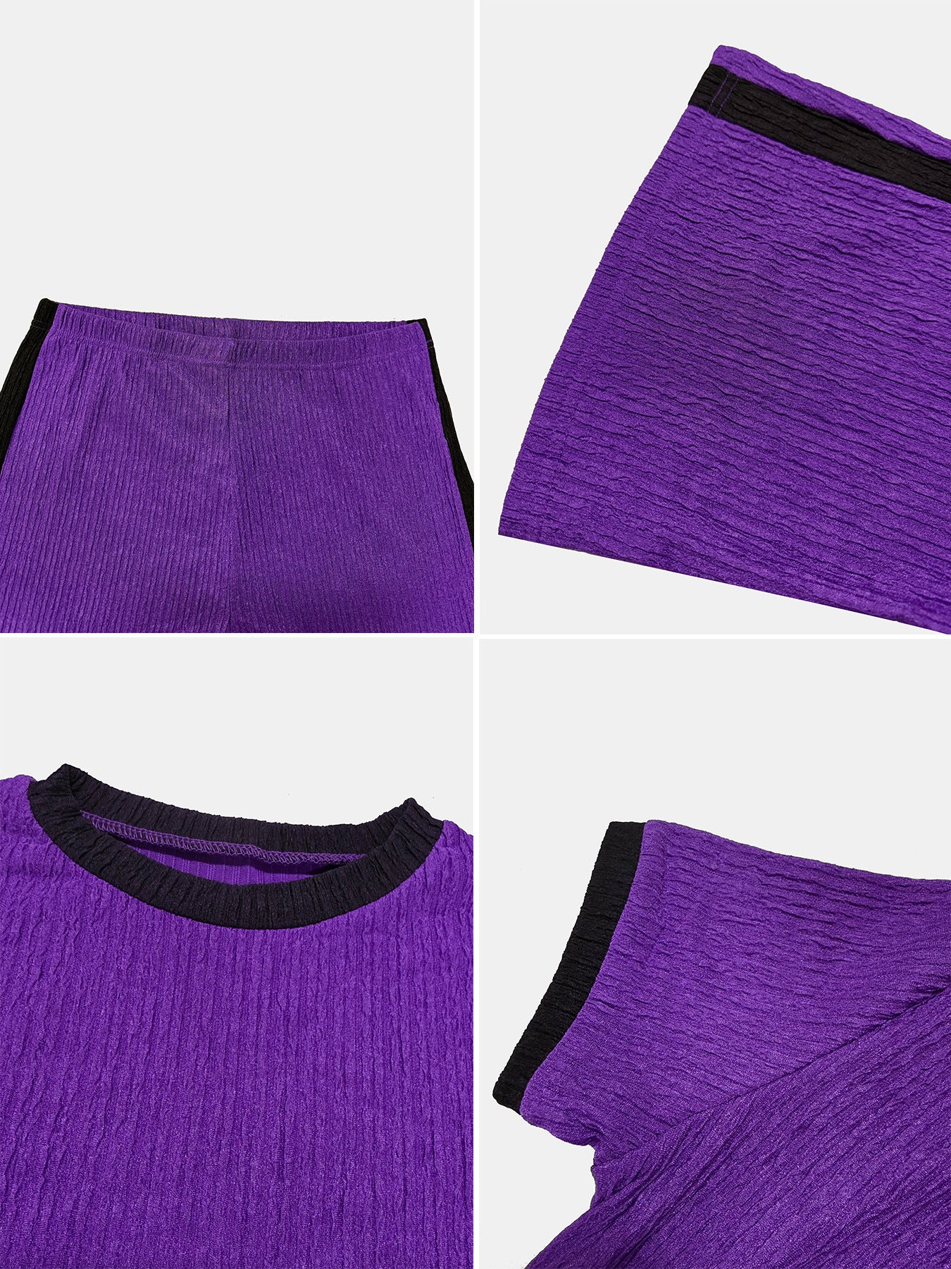 Ribbed Tee & Wide Leg Pants Set