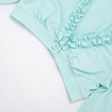Women's Ruffle Trim Crop Top