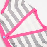 Women's Striped Halter Crop Top
