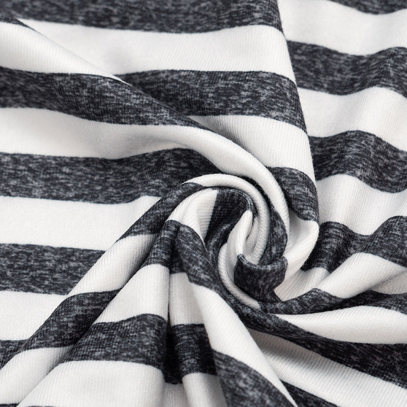 Women's Striped V-Neck Mini Dress