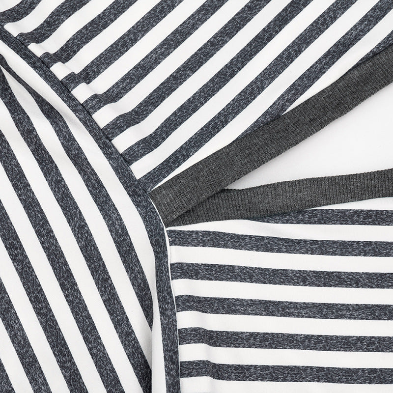 Women's Striped V-Neck Mini Dress