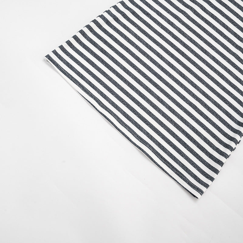 Women's Striped V-Neck Mini Dress