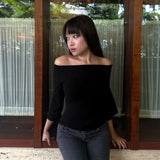 Women's Off Shoulder Knit Top