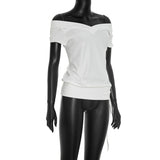 Women's Off Shoulder Ruched Top