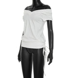 Women's Off Shoulder Ruched Top