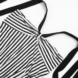 Women's Striped Halter Mini Dress