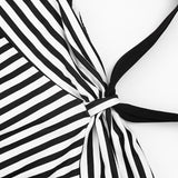 Women's Striped Halter Mini Dress