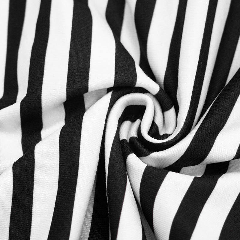 Women's Striped Halter Mini Dress