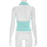 Women's Ruffle Halter Tank Top
