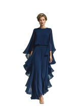 Women's Polyester Cape Sleeve Maxi Dress