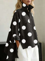 Women's Polka Dot Longline Shirt
