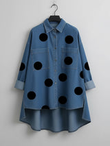 Women's Polka Dot Longline Shirt
