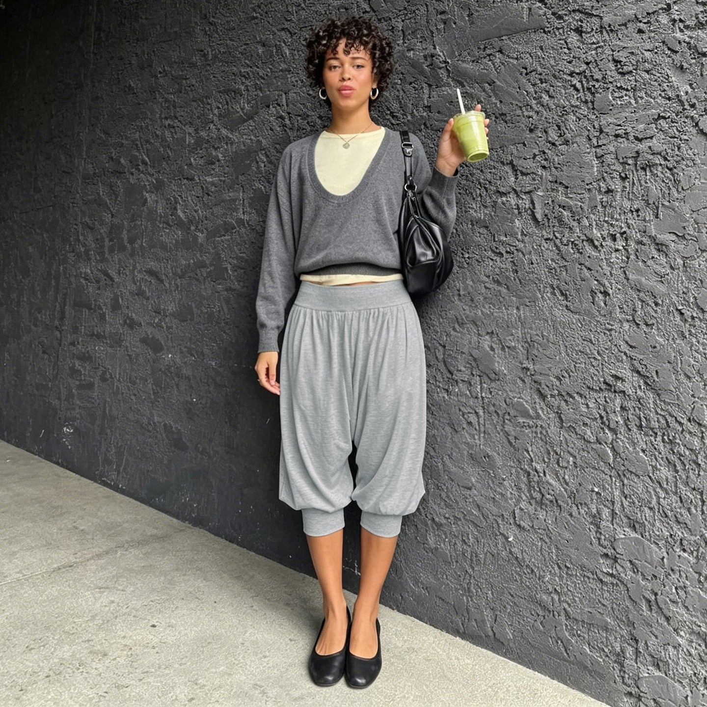 Women's High Waist Harem Shorts