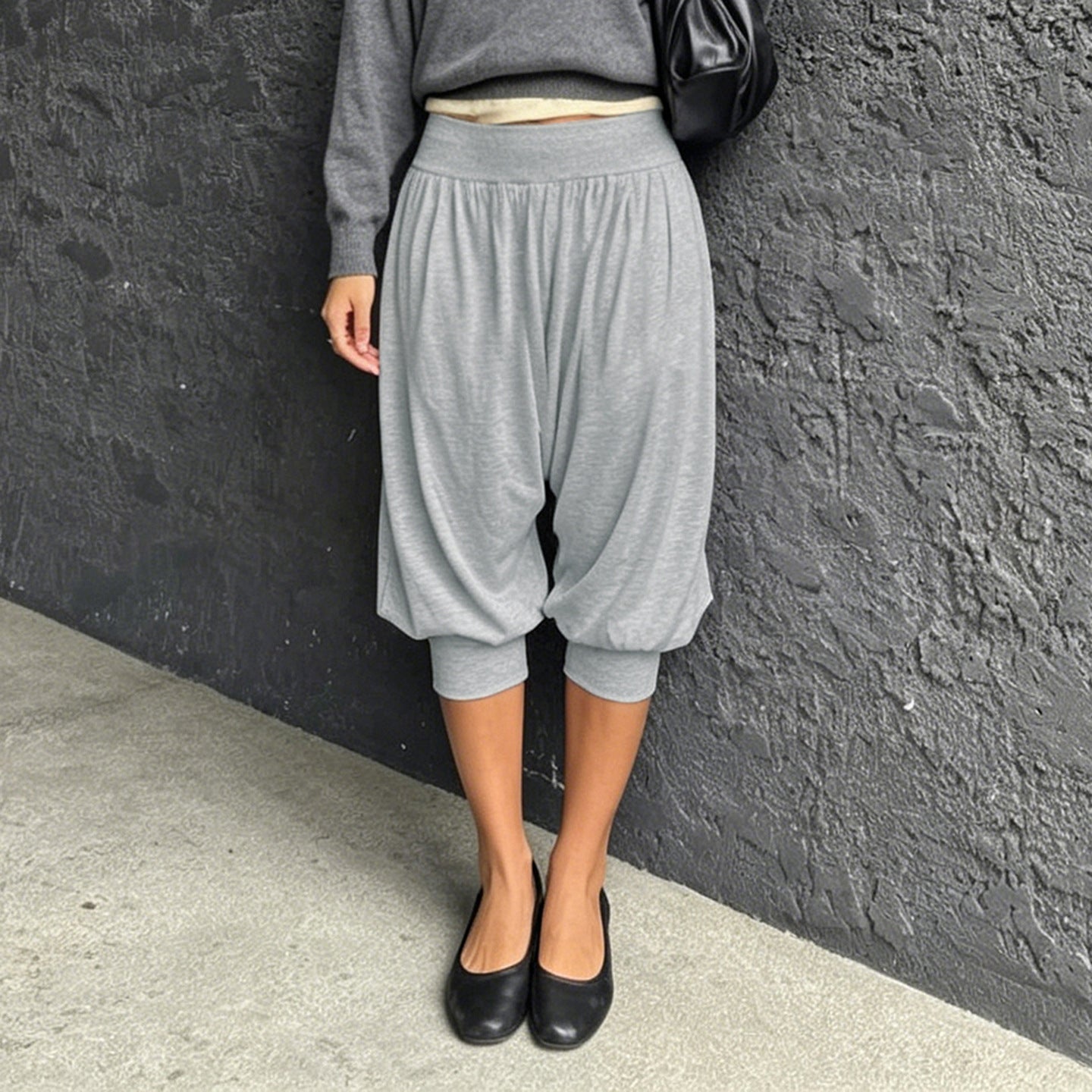 Women's High Waist Harem Shorts