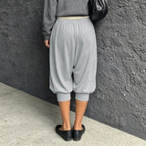Women's High Waist Harem Shorts