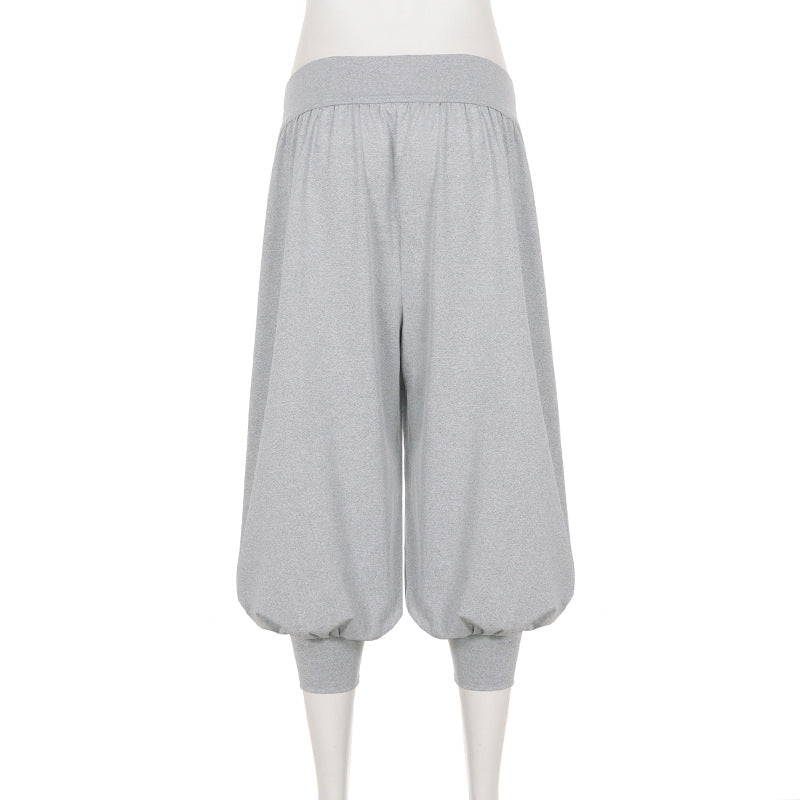 Women's High Waist Harem Shorts
