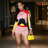 Women's Printed Two Piece Shorts Set