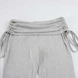 Women's Ruched Drawstring Knee Length Shorts