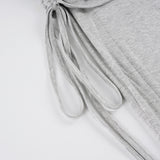 Women's Ruched Drawstring Knee Length Shorts