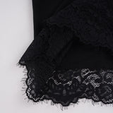 Women's Off Shoulder Lace Mini Bodycon Dress