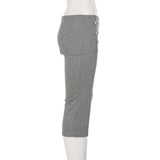 Women's High Waist Capri Pants