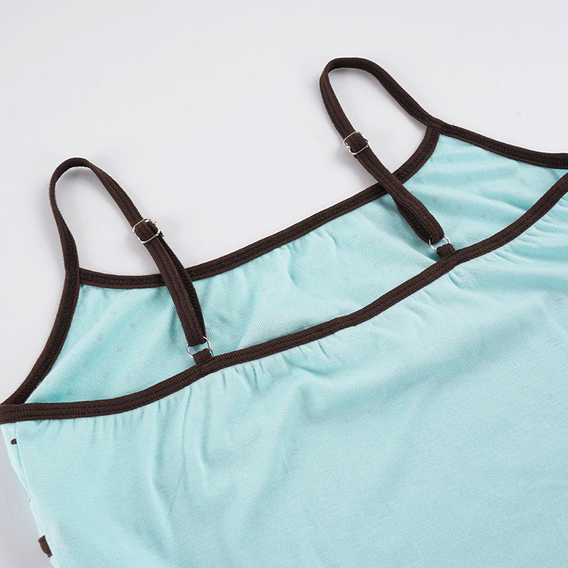 Women's Bow Detail Tank Top & Shorts Set