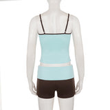 Women's Bow Detail Tank Top & Shorts Set