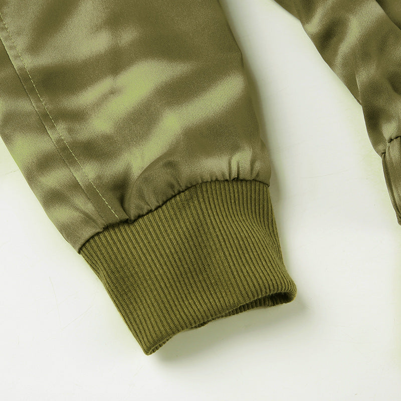 Women's Zip Front Bomber Jacket