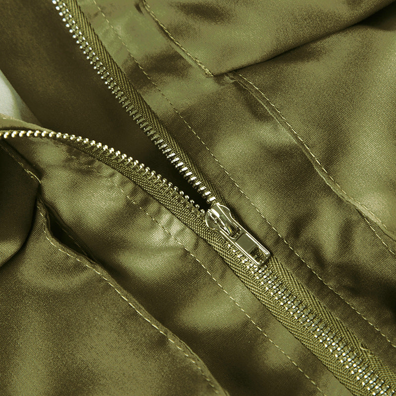 Women's Zip Front Bomber Jacket