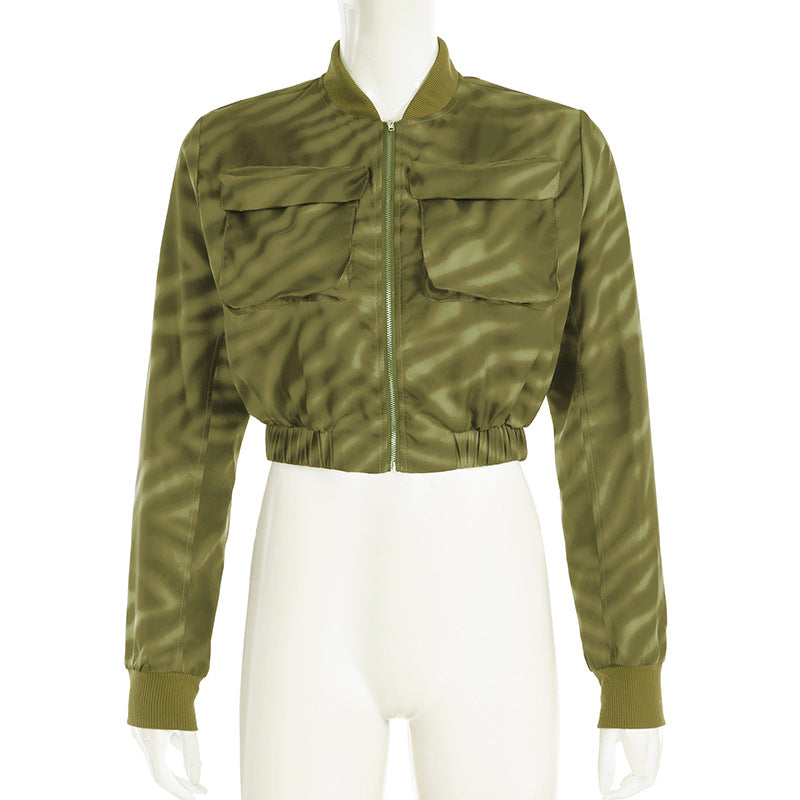 Women's Zip Front Bomber Jacket