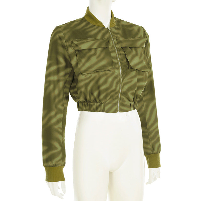 Women's Zip Front Bomber Jacket