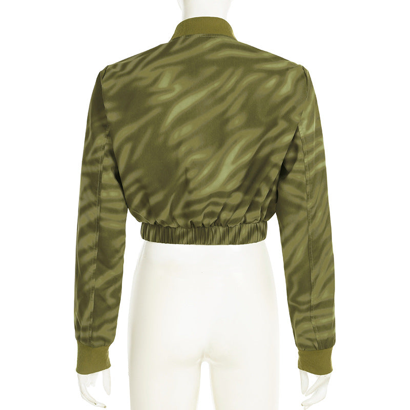 Women's Zip Front Bomber Jacket