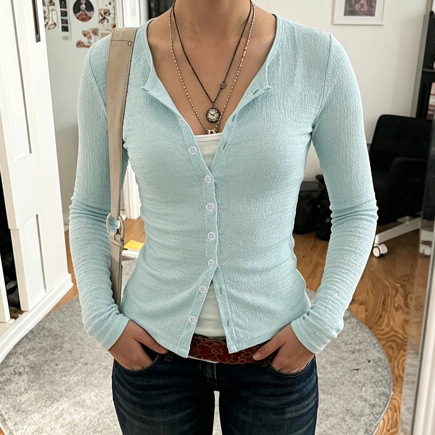 Women's Button Front Knit Cardigan
